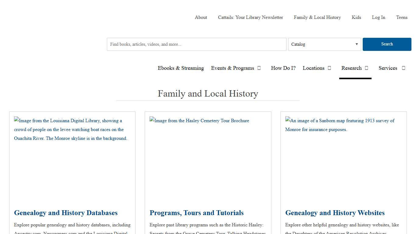 Family and Local History Ouachita Parish Public Library